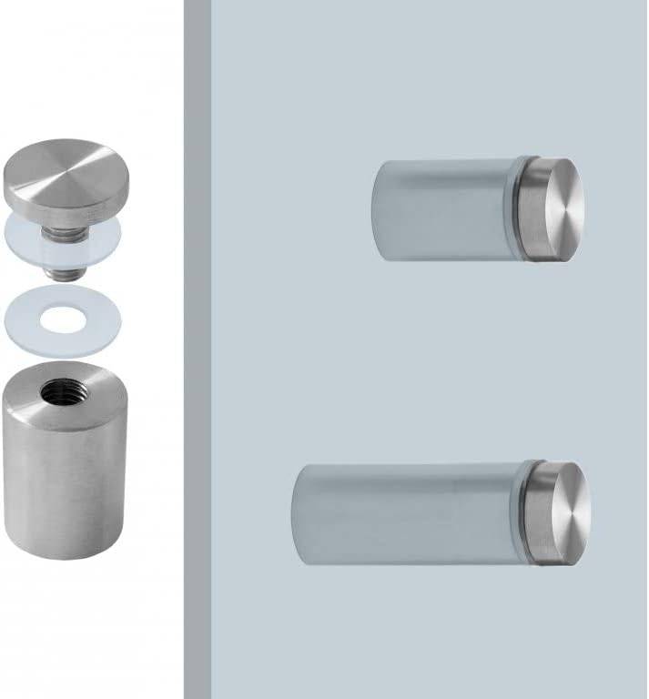 Edelstahl Abstandshalter Schilderbefestigung Wandabstandshalter Spiegelhalter 20mm