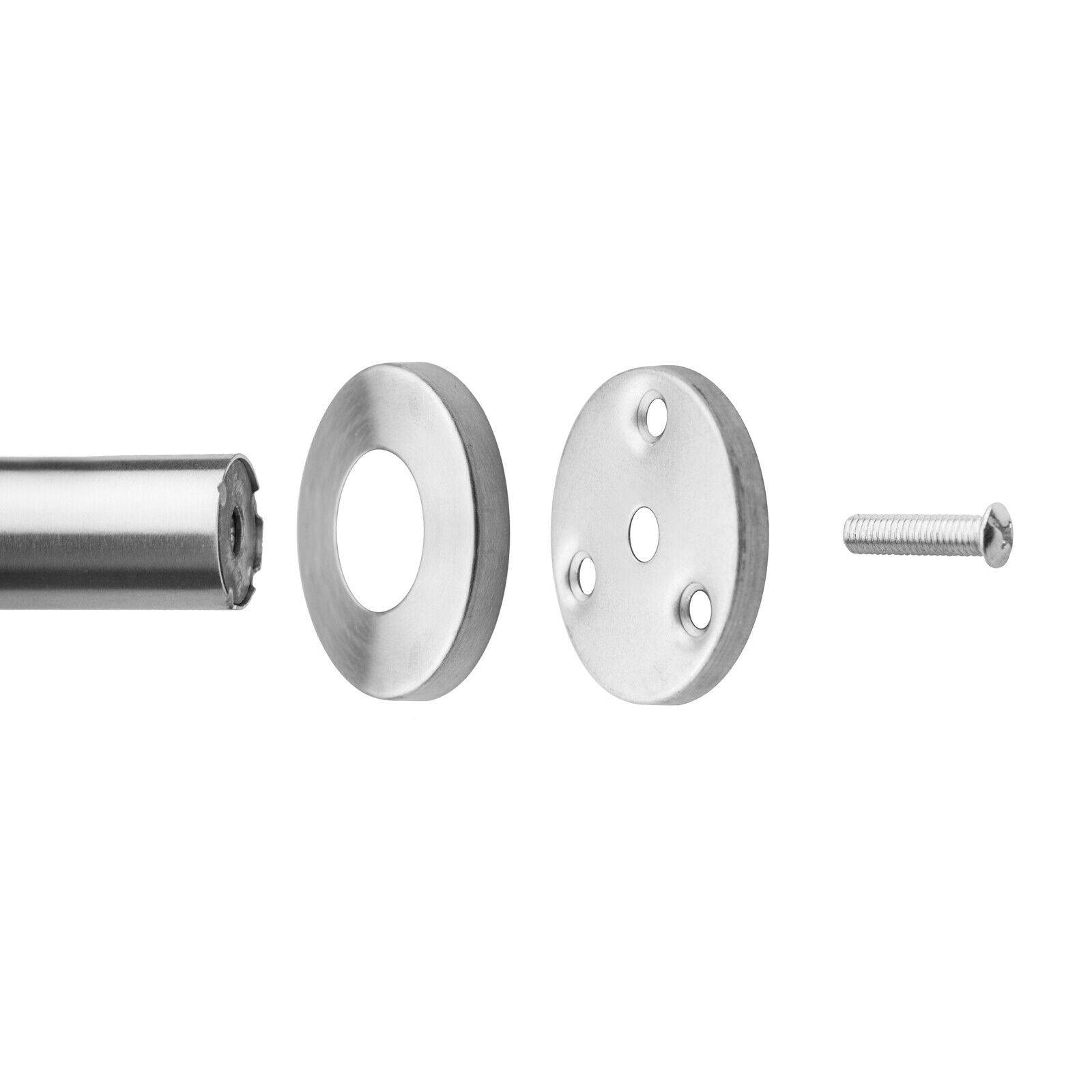 Edelstahl Garderobenstange Kleiderstange L-Form Kleiderlüfter Wäschestange Haken 30x120cm