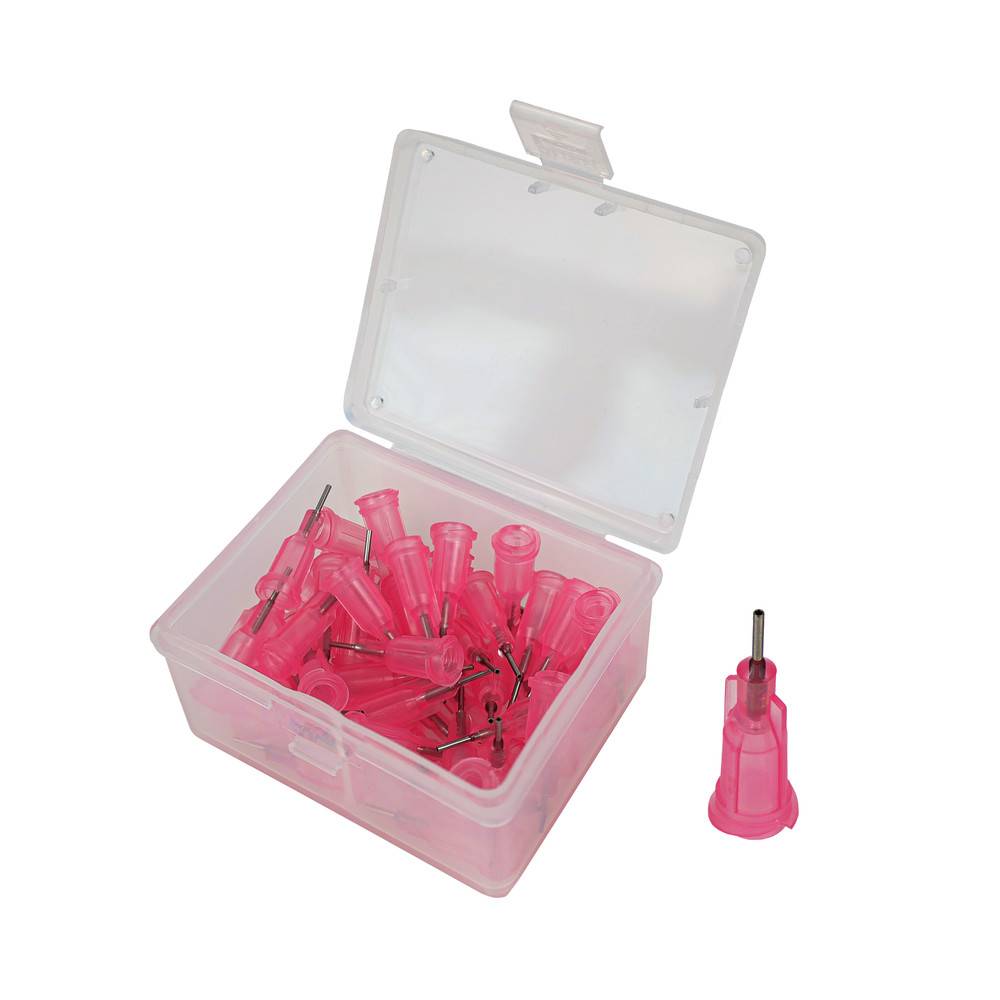 WETEC Dosiernadeln, Ø Innen 0,61 mm, Länge 6,35 mm, pink