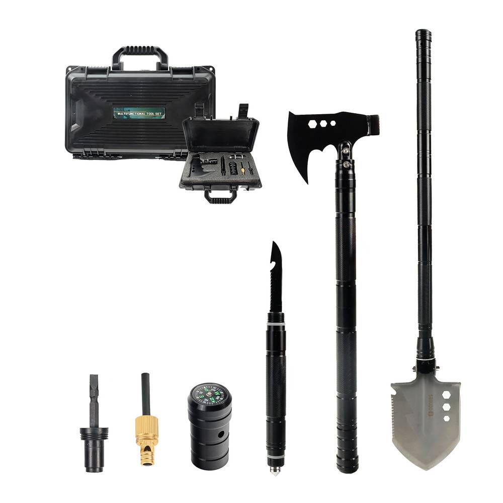 Dönges Multifunktionaler Klappspaten mit Axt in Kunststoff Box