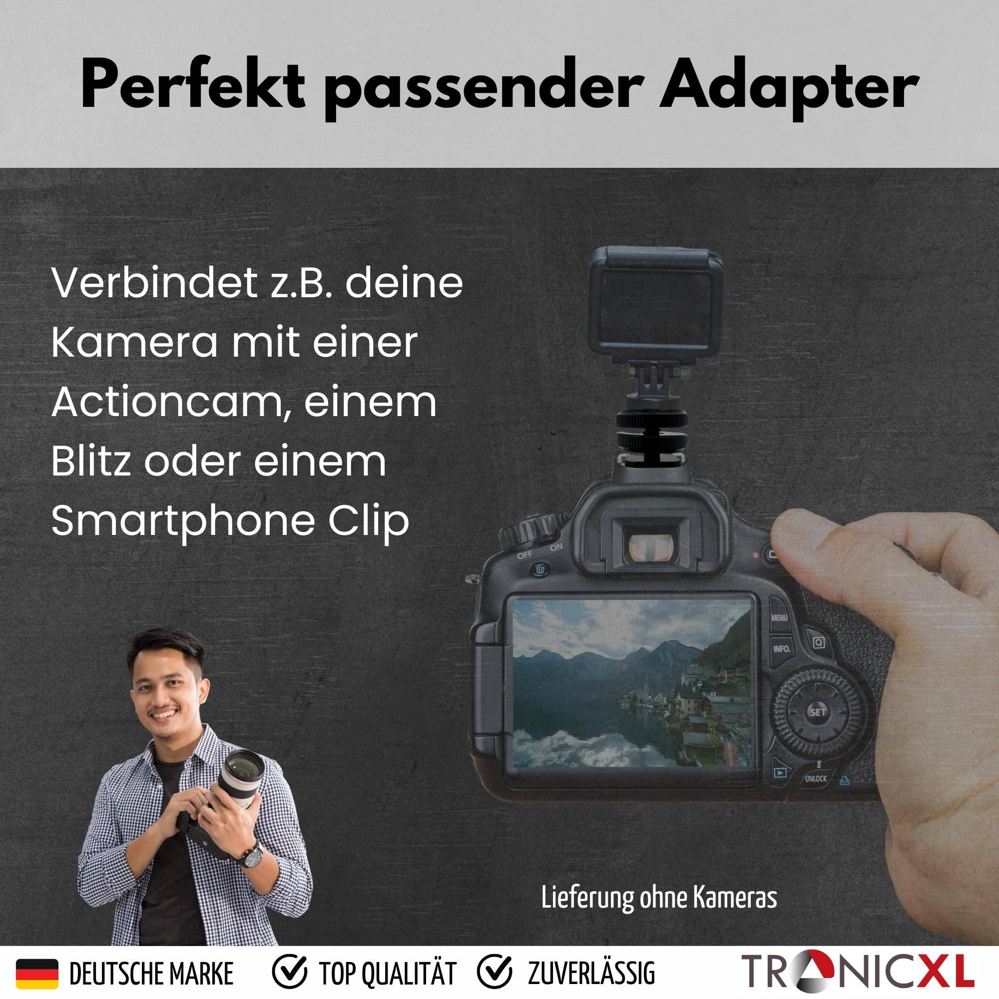 4 Stück 1/4" Adapter Double Layer für Blitzschuh Blitzschuhadapter 1/4 Zoll Kamera Cold Hot Shoe Blitzschuh 1/4" Adapter für Stativ gewinde Schraub