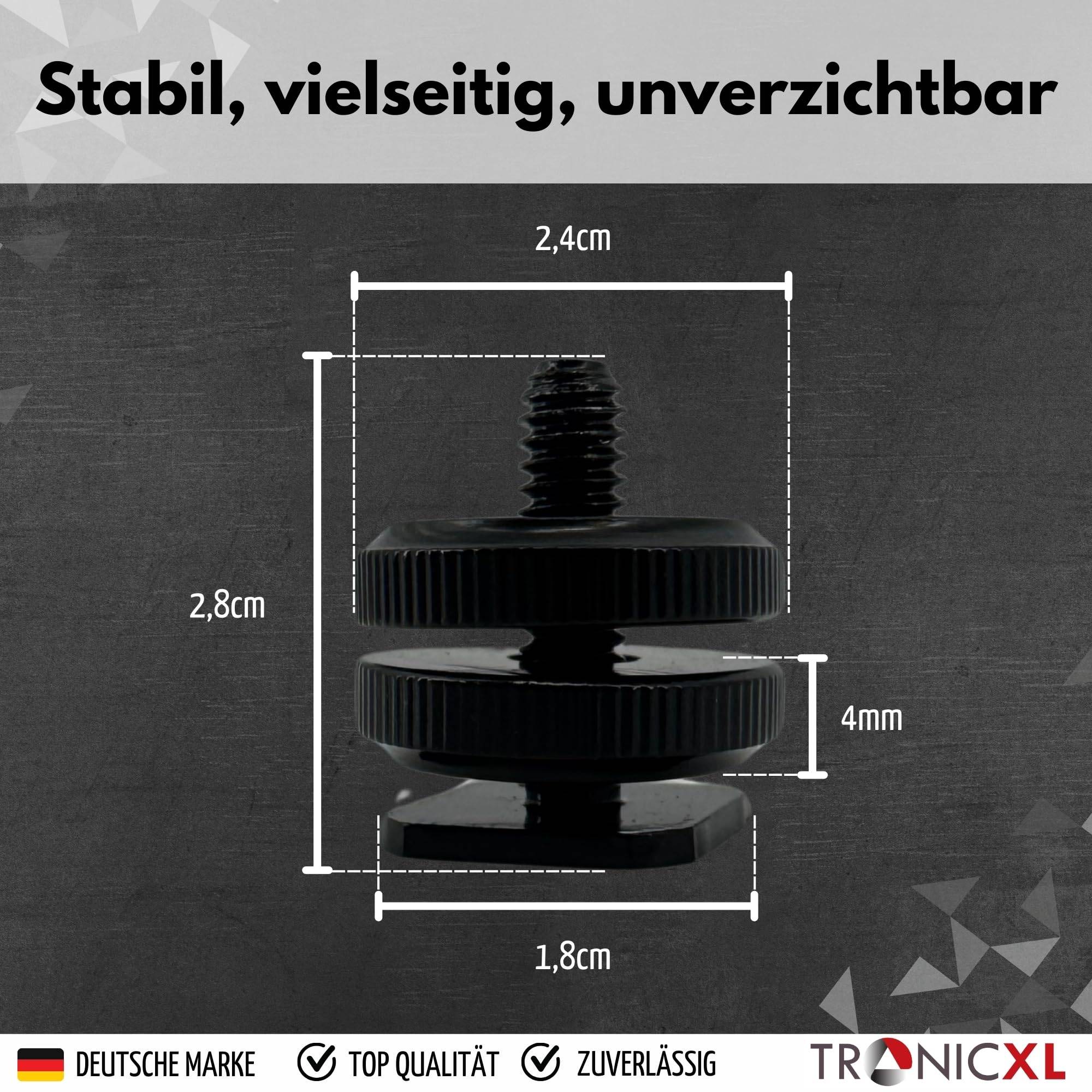 Double Layer für Blitzschuhadapter 1/4 Zoll Schraube Kamera Cold Hot Shoe Adapter Blitzschuh 1/4" Adapter für Stativgewinde auf Blitzschuh Kaltschuh