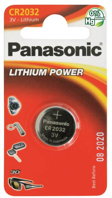 Panasonic Lithium Power CR2032EL/1B Knopfzellen *Blister a 1 Stück* Install.Baumaterial Batt.Akkus