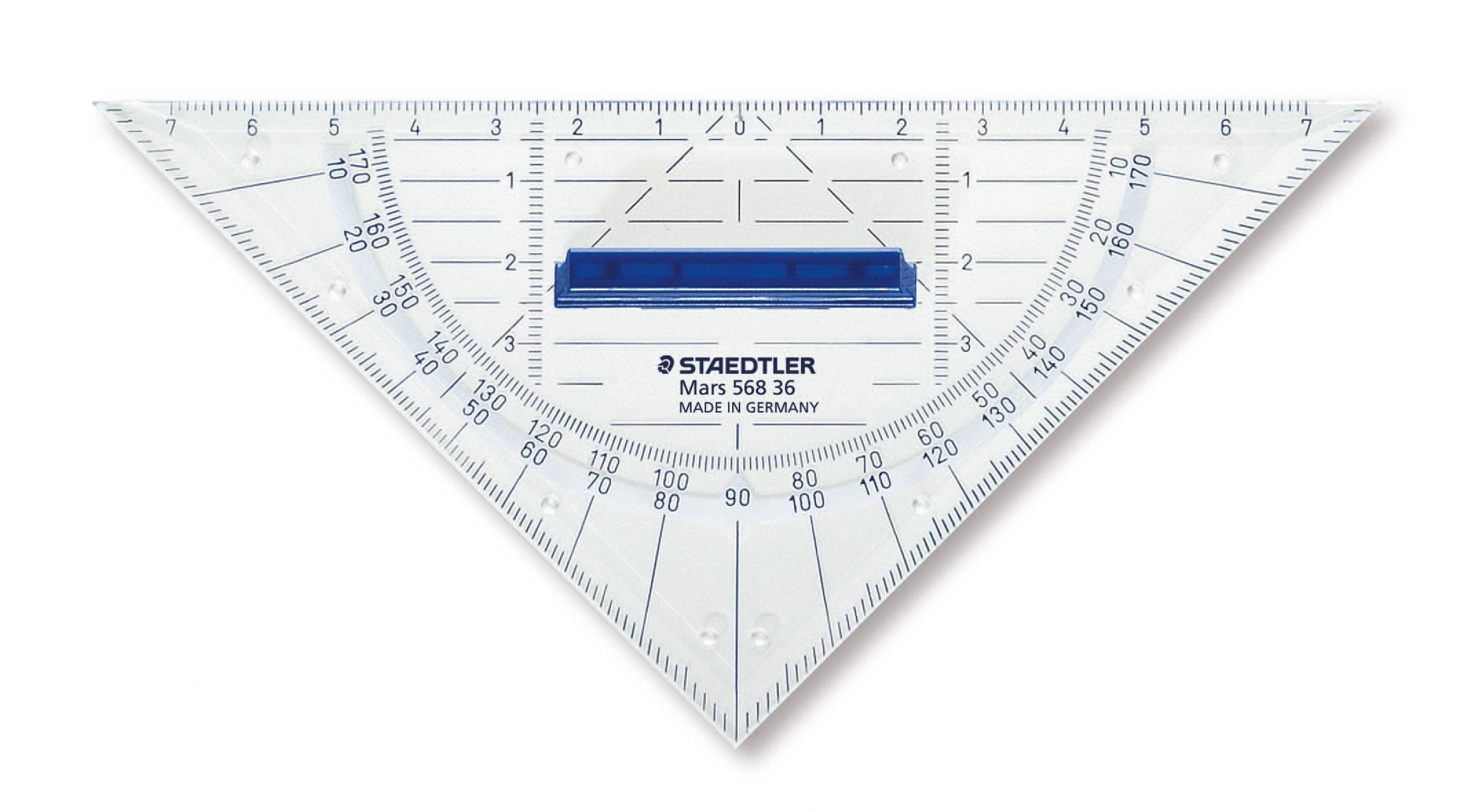 STAEDTLER Geodreieck 16cm P.styrol m.Griff tr Multimedia-Technik Zeichnen,Malen,Basteln