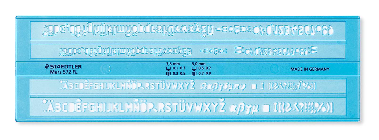 STAEDTLER Schriftschablone 3,5mm + 5mm Multimedia-Technik Zeichnen,Malen,Basteln