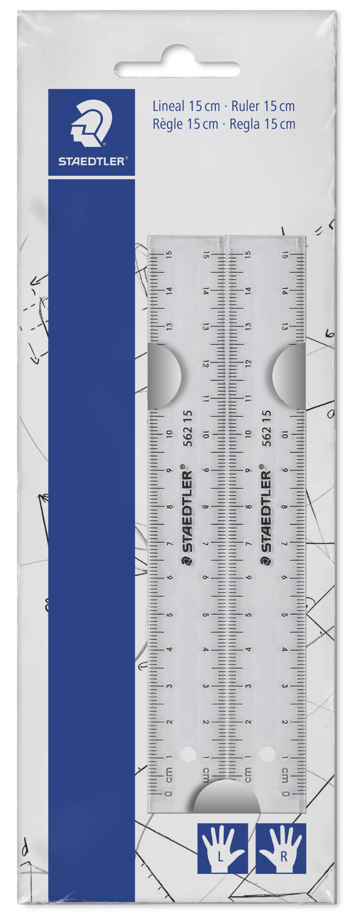 STAEDTLER Lineale 15 cm Kunstst. transp. Multimedia-Technik Zeichnen,Malen,Basteln