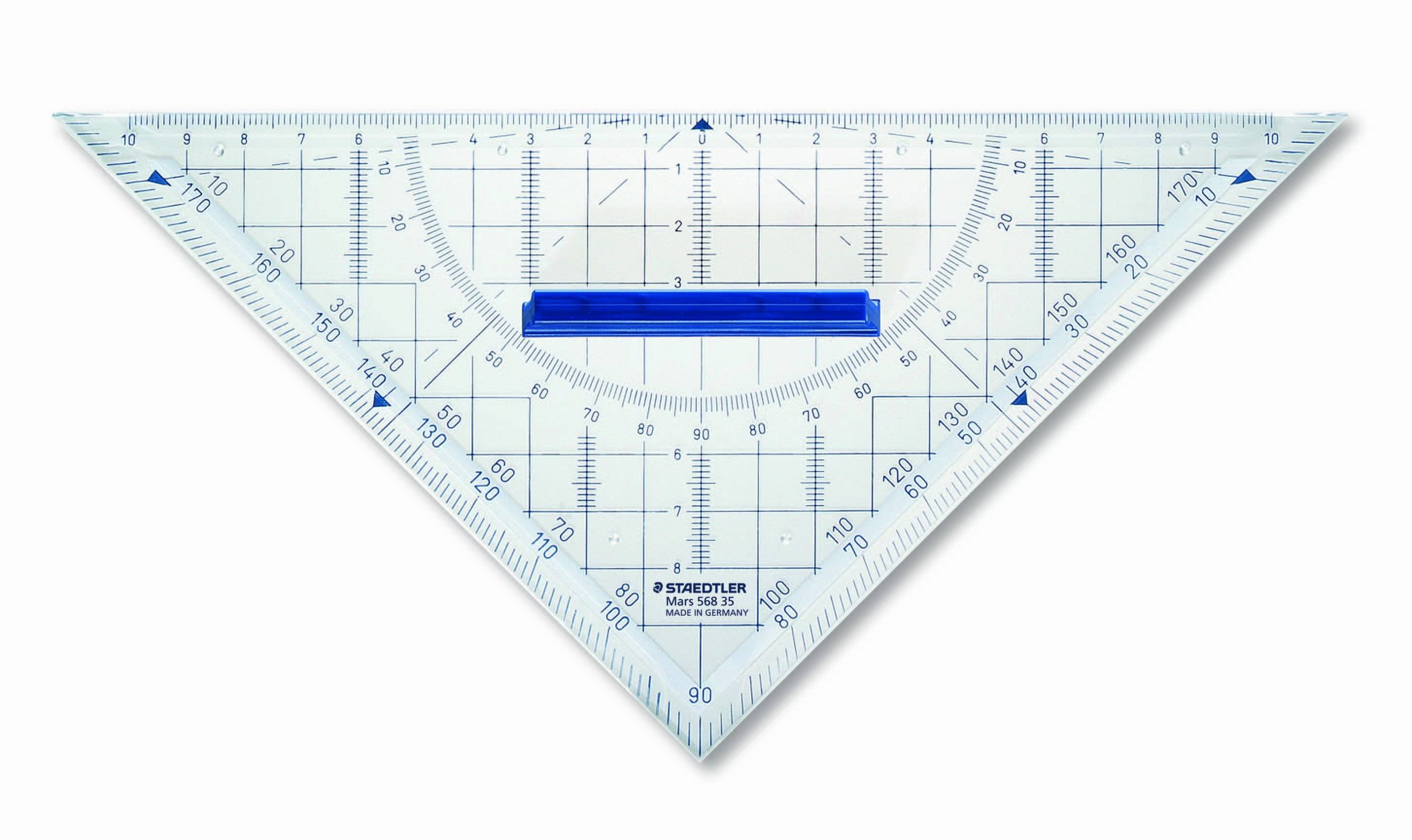 STAEDTLER Geodreieck 22cm Acryl m.Griff trans Multimedia-Technik Zeichnen,Malen,Basteln