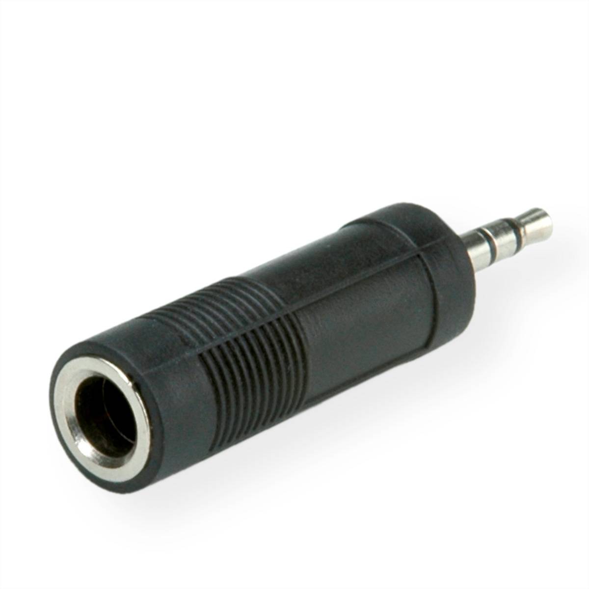 ROLINE Stereo Adapter 3,5 mm Stecker - 6,35 mm Buchse Konverter Audio-Adapter
