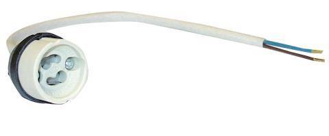 RUTEC HV-Fassung GZ10 / GU10 55006 mit 150mm Leitung Techn.Licht/Wohnraum Leuchtenzubehör