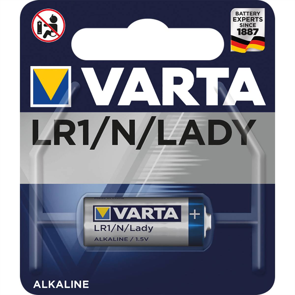 VARTA LR1, N, LADY, 1,5V, 850mAh Batterien Alkaline Rundzellen