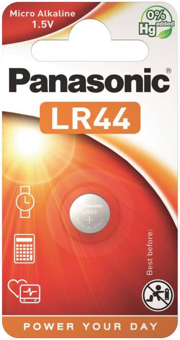 Panasonic Cell Power PLR44 Knopfzelle Alkali-Mangan *Blister 1 St.* Install.Baumaterial Batt.Akkus