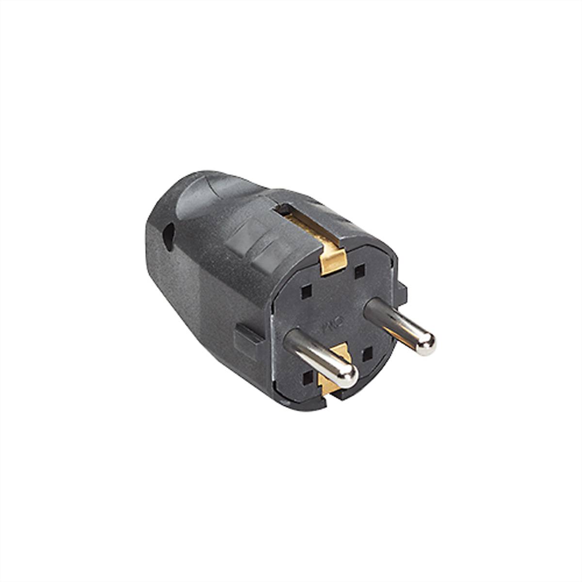 BACHMANN Montagestecker, für Zuleitung H03VV-F3G0,75-1,0-1,5mm, schwarz Steckdosenleisten