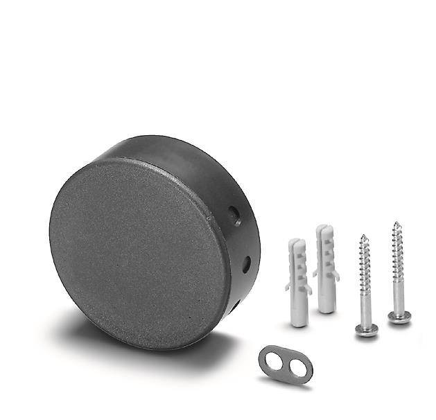 VOSS Deckenverteiler 68mm weiss 990121 2 Dübeln+2 Schrauben Hartplastik Techn.Licht/Wohnraum