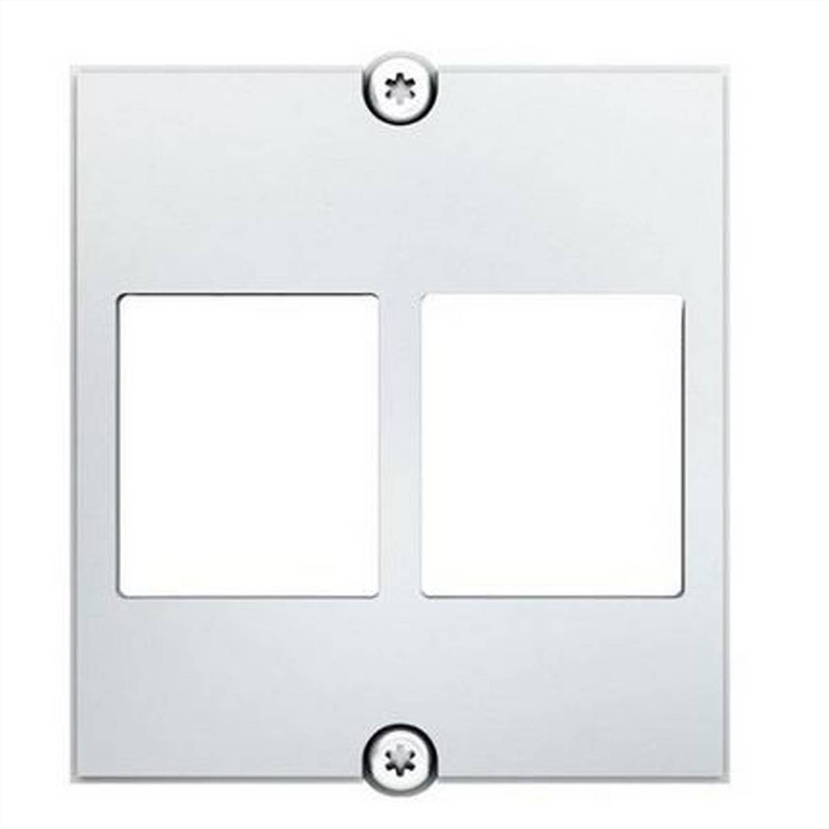 BACHMANN Custom Modul Rahmen 2x Keystone, weiß Steckdosenleisten Module