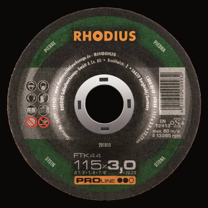 Rhodius Trennscheiben FTK 44 201810 115x3,0x22,23 Stein Install.Baumaterial Werkzeug Messgeräte