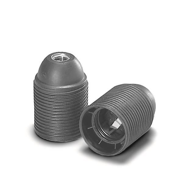 VOSS Iso-Fassung E27 schwarz 102050 Aussengew., Gewinde M10X1 52900 01 090 Techn.Licht/Wohnraum