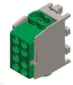 Pollmann Hauptleitungsabzweigklemme grün 25/16mmÂ² 1-pol 2Ein/2Aus 2080138 Install.Baumaterial