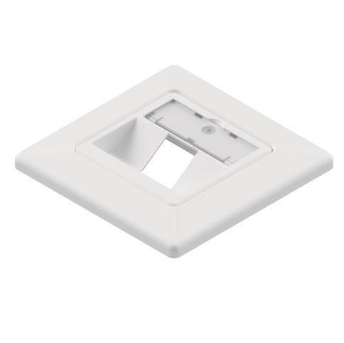 EasyLan Modulaufnahme SL leer mit Zentralplatte+Rahmen 1fach RAL9010 Install.Baumaterial