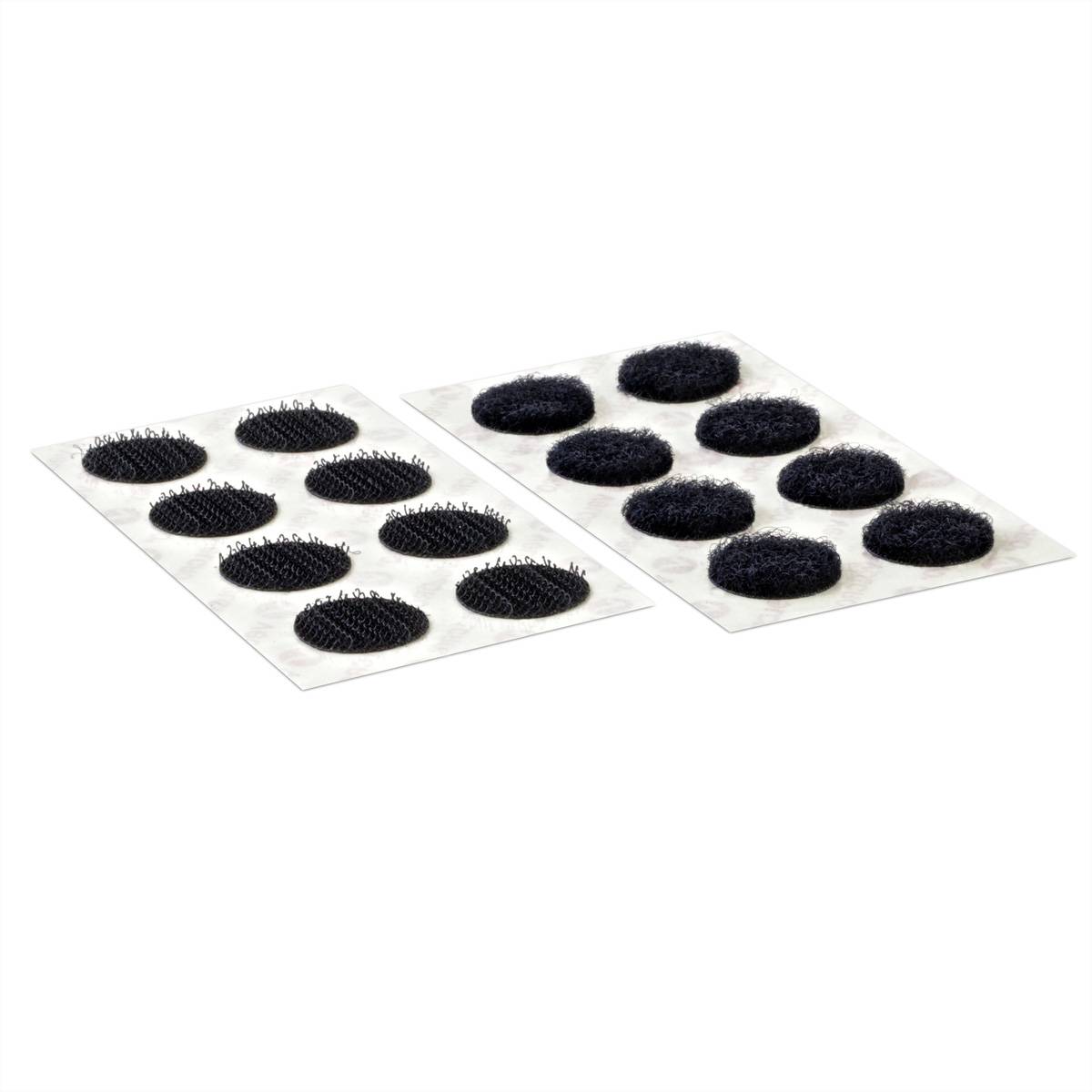® Klettpunkte Selbstklebend, Haken &amp, Flausch 16mm x 16 sets Schwarz Installation / und