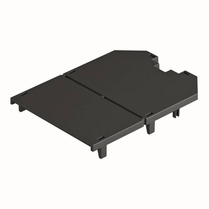 OBO UT34 P0 Abdeckplatte f.UT4 blind 104x76x2 PA gsw RAL9011 7408745 Install.Baumaterial