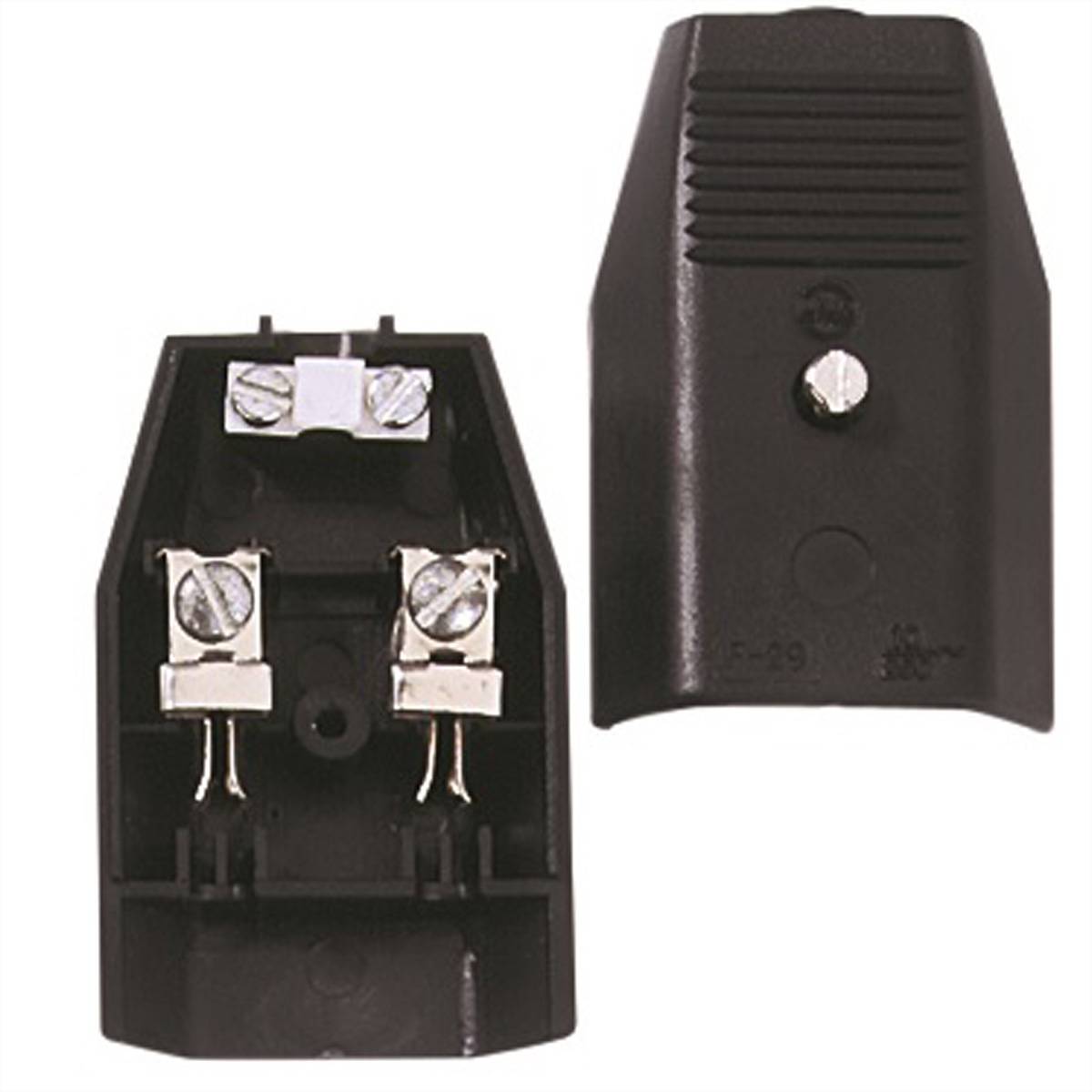 BACHMANN Euroflachkupplung 2,5A/250VAC, Montage, schwarz Steckdosenleisten Montagestecker