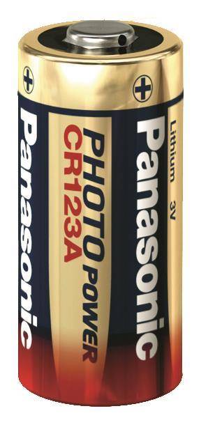 Panasonic Photobatterie CR123A Lithium 3V / 1400mAh *Blister a 1 Stück Install.Baumaterial