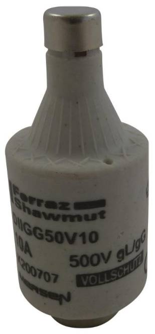 Mersen 00597.010700 DII 10A gG rot D-Sicherung 500V/DIAZED (Inhalt 5 Stück) Install.Baumaterial