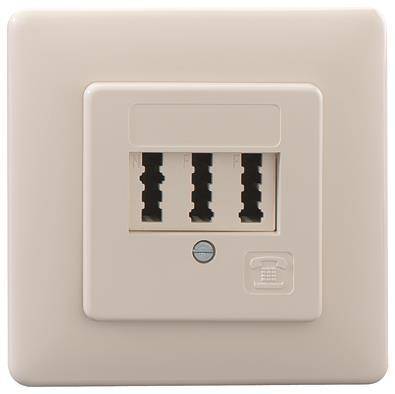 FM Anschlussdose TAE 2x6/6 NFF UP perlweiss 103 102 10 Install.Baumaterial Netzw.Telekomm