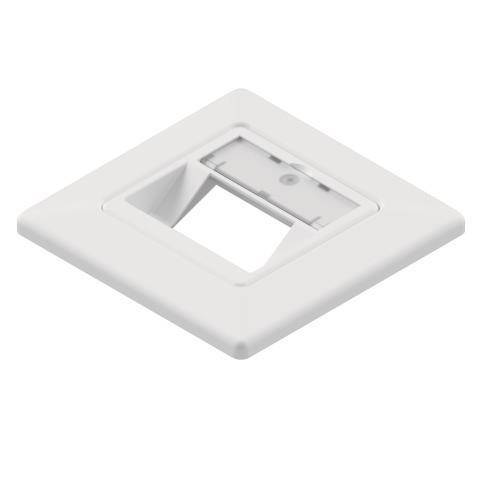 EasyLan Modulaufnahme SL leer +Zentralplatte +Rahmen 2fach RAL9010 Install.Baumaterial