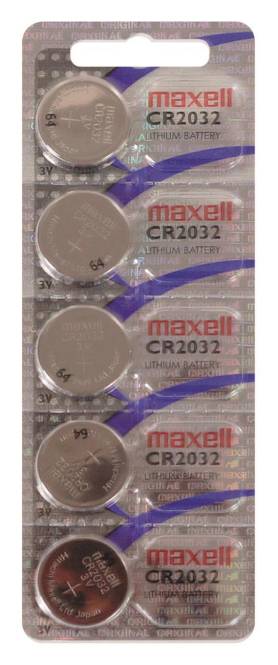 Maxell CR2032 Knopfzelle Lithium 3V 210mAh Blister a 5 Stück Install.Baumaterial Batt.Akkus