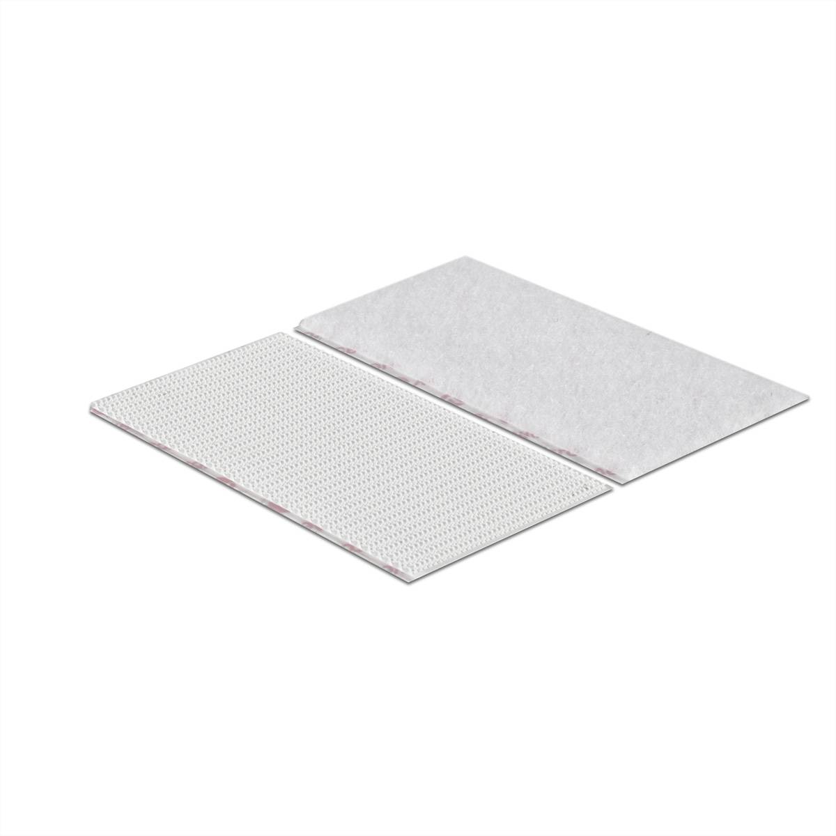 ® Klettstreifen Extra Stark Selbstklebend, Haken &amp, Flausch 50mm x 100mm x 2 sets Weiß /