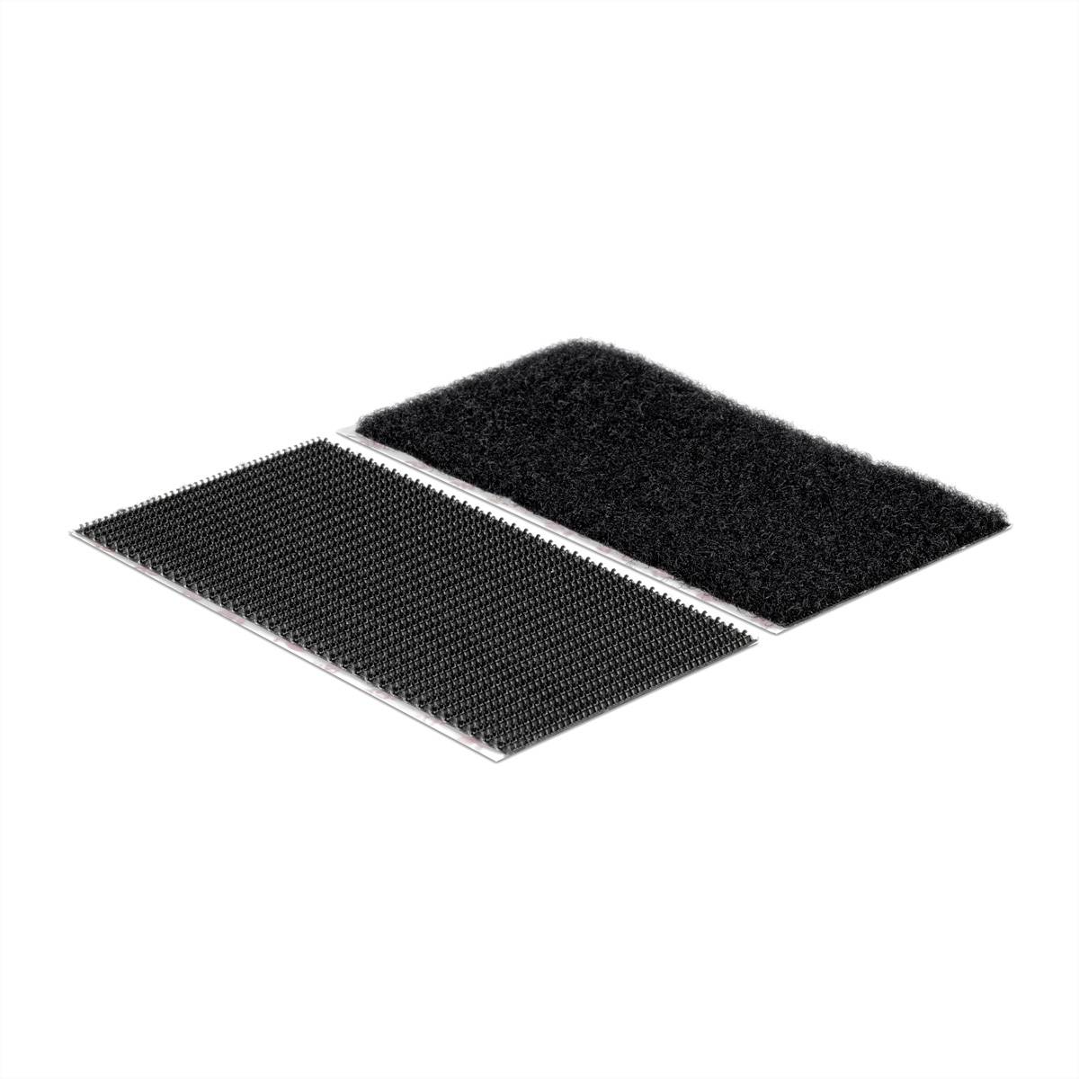 ® Klettstreifen Extra Stark Selbstklebend, Haken &amp, Flausch 50mm x 100mm x 2 sets Schwarz