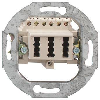 RB Anschlussdose TAE 3x6 NFN UP0 Sockel reinweiss rw 102 105 17 Install.Baumaterial Netzw.Telekomm