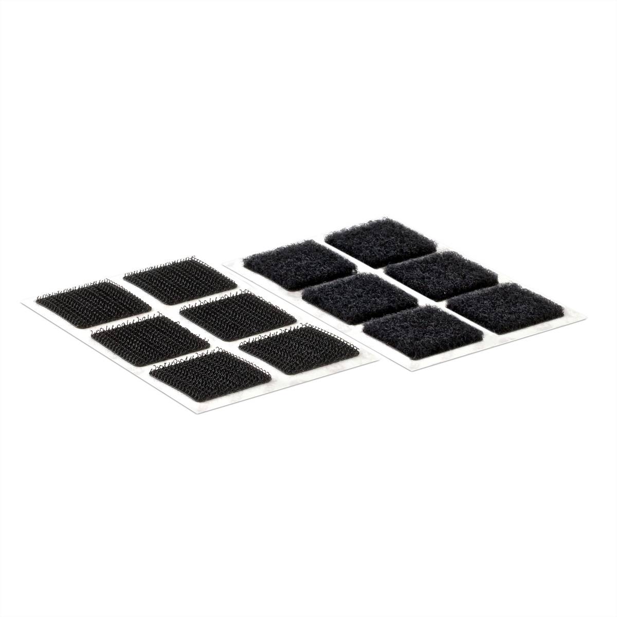 ® Klettquadrate Selbstklebend, Haken &amp, Flausch 25mm x x 24 sets Schwarz Installation /