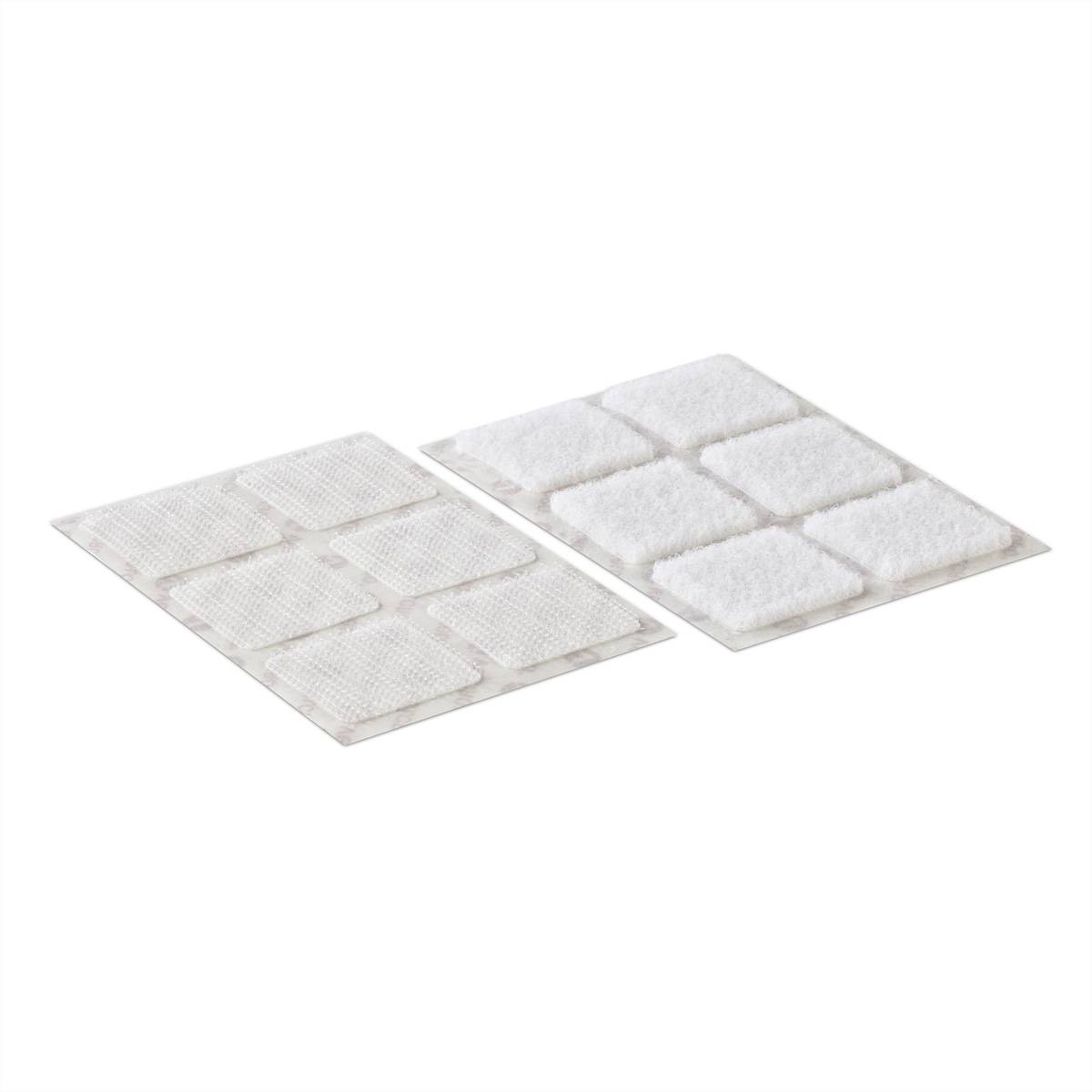 ® Klettquadrate Selbstklebend, Haken &amp, Flausch 25mm x x 24 sets Weiß Installation / und