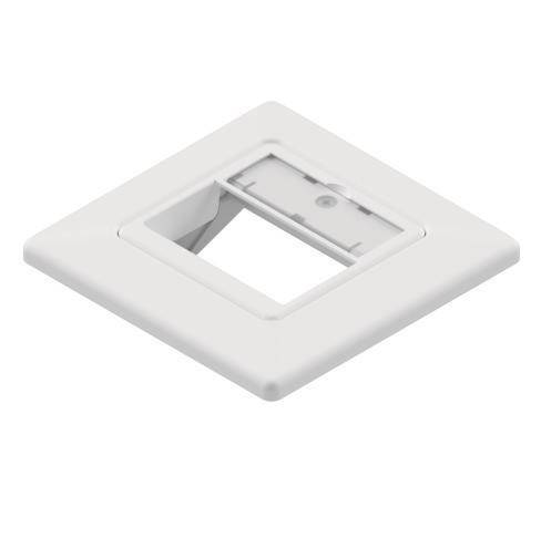 EasyLan Modulaufnahme SL leer mit Zentralplatte+Rahmen 3fach RAL9010 Install.Baumaterial