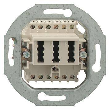 RB Anschl.-dose TAE 2x6/6NFF 103 105 18 Sockel Reinweiss UP0RW Install.Baumaterial Netzw.Telekomm