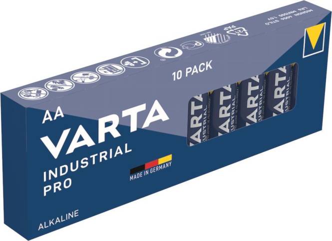VARTA Industrial Mignon 1,5V 4006 Alkaline Kartonware (Inhalt 10 Stück) Install.Baumaterial
