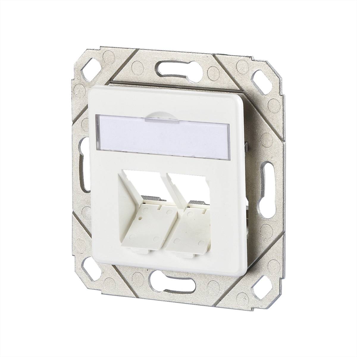 METZ CONNECT Keystone Anschlussdose UPk 2 Port unbestückt reinweiß Netzwerkkomponenten