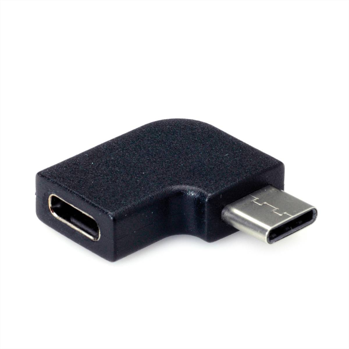 VALUE USB 3.2 Gen 2 Adapter, USB Typ C - C, ST/BU, 90°, schwarz Adapter / Konverter