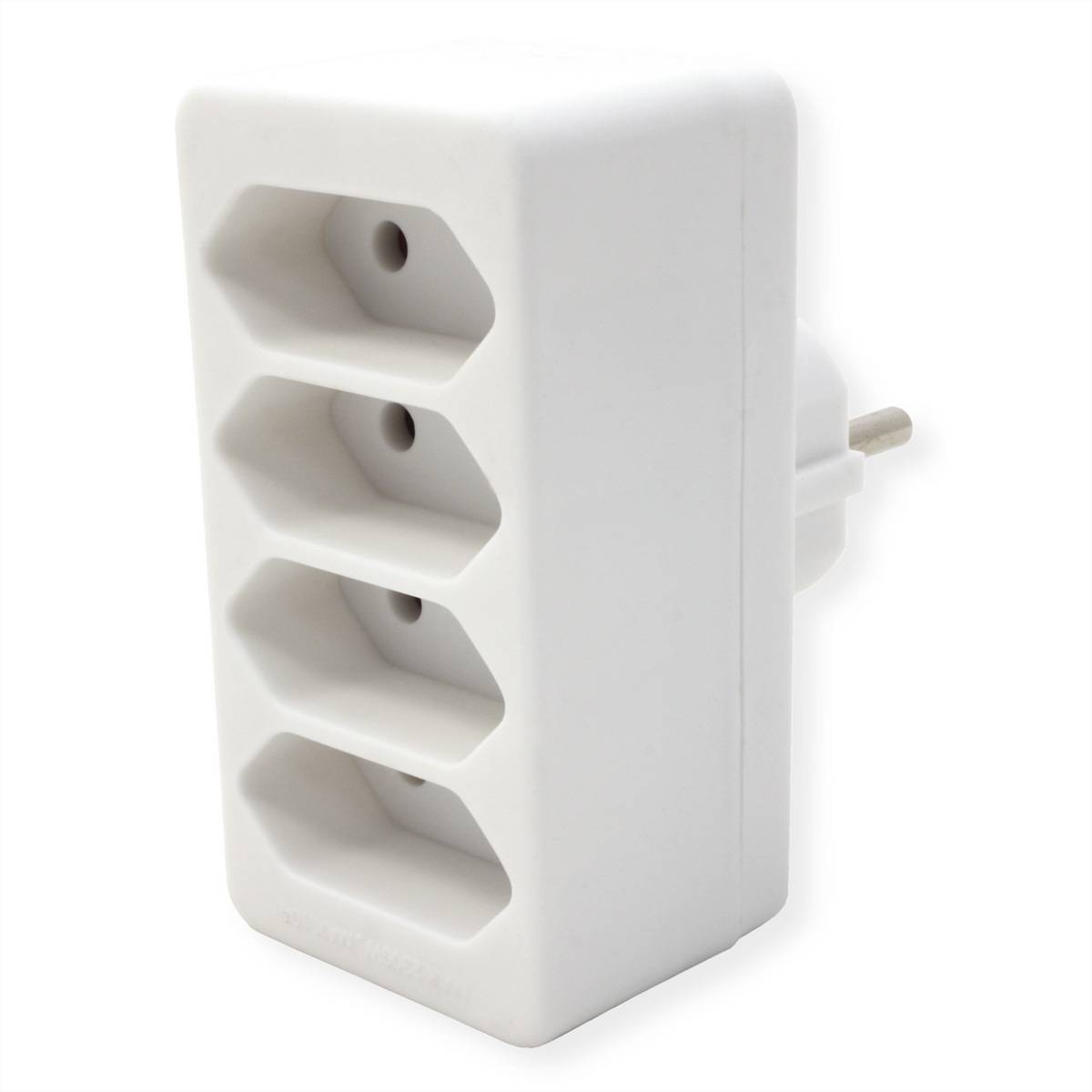 BACHMANN Multistecker 4xEuro, weiß 4x2,5A/230V Steckdosenleisten Steckdosenleiste