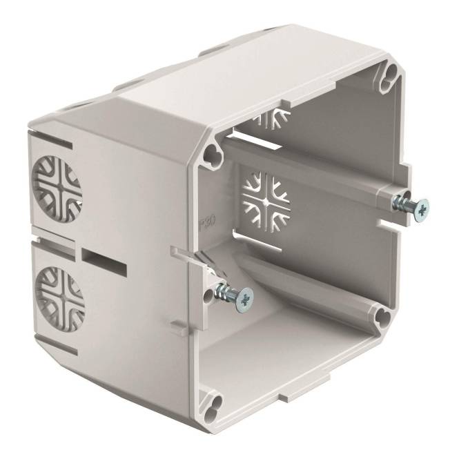 OBO 2390 Geräteeinbaudose f.Geräte m.Tragring PVC lichtgrau RAL7035 6023207 Install.Baumaterial