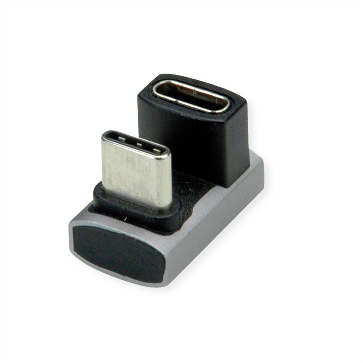 ROLINE USB4 Gen 3x2 Adapter Typ C ST/BU, Aluminium, 360Â°, breit, silberfarben Adapter, Konverter