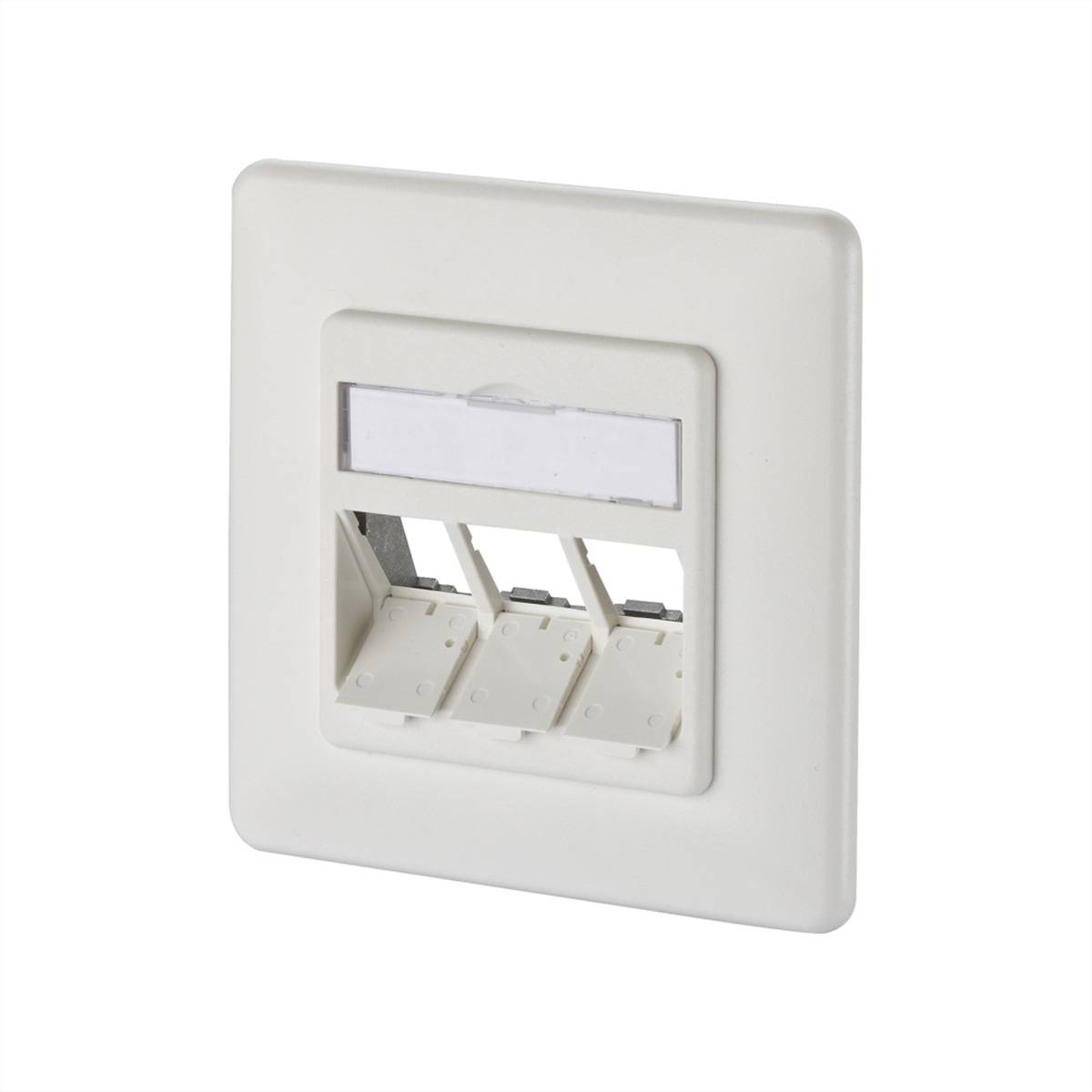 METZ CONNECT Keystone Anschlussdose UP 3 Port unbestückt reinweiß Netzwerkkomponenten