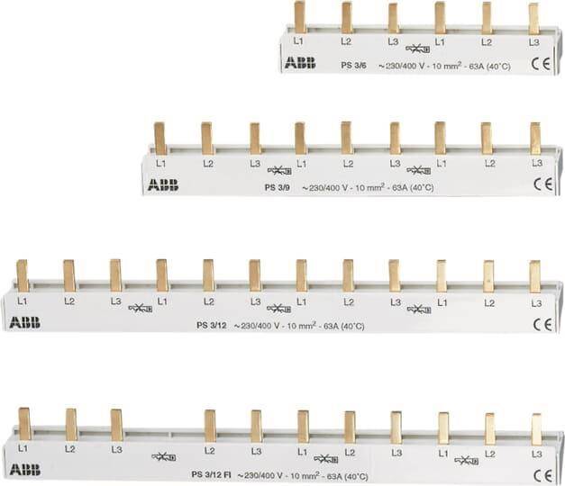 ABB 3 Phasenschiene 15 6 Mod.GH PS3/6 L203 0507 R0001 f.Compact u.Connect Install.Baumaterial