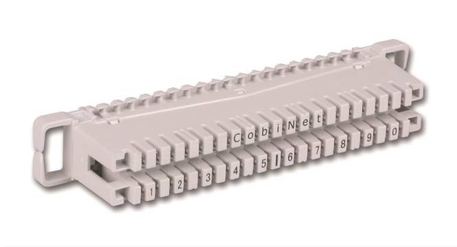 CobiNet 112681 LSA-Anschlussleiste 2/10 zu 10DA o.Farbcode f.Montagewanne/-kanal Install.Baumaterial