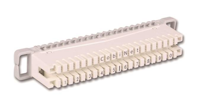 CobiNet 112679 LSA-Trennleiste 2/10 zu 10DA o.Farbcode f.Montagewanne/-kanal Install.Baumaterial