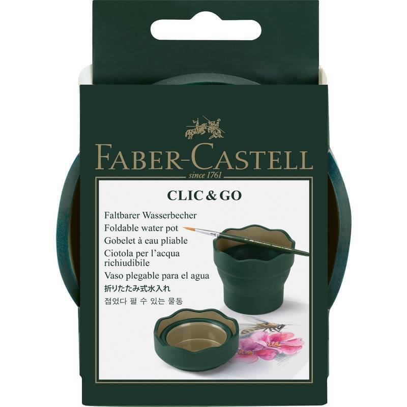 FABER-CASTELL Wasserbecher Clic&Go Art & Graphic Multimedia-Technik Zeichnen,Malen,Basteln