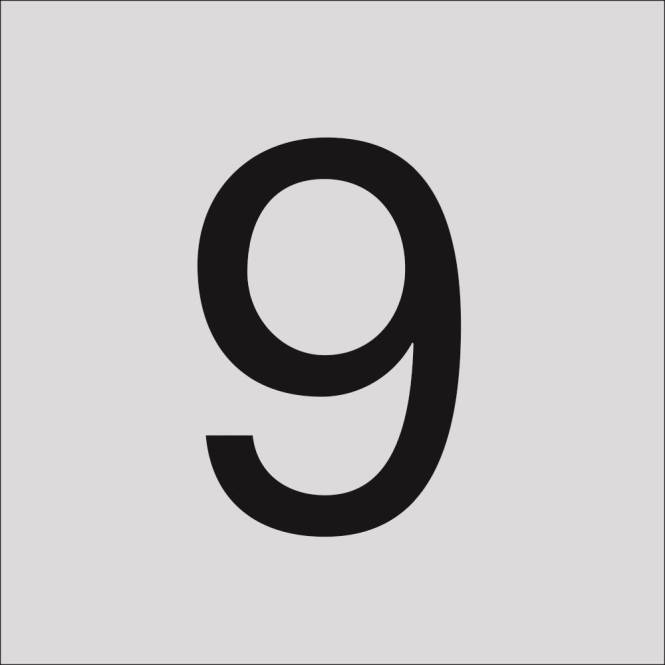 RZB Klebeziffer 9 100mm 99222.013.9 Techn.Licht/Wohnraum Aussenleuchten Techn. Aussenleuchte