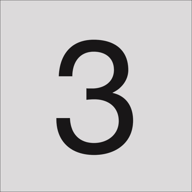 RZB Klebeziffer 3 120mm 99223.013.3 Techn.Licht/Wohnraum Innenleuchten Zweckleuchte